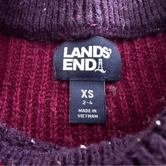 Lands’ End Multicolor Cable Knit Oversized Sweater - Picture 5 of 8